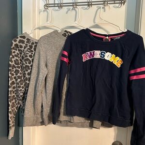 Girls’ XL sweatshirts, lot of 3. Old Navy, Lands End, Grayson/Threads. So soft!